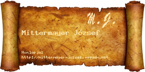 Mittermayer József névjegykártya