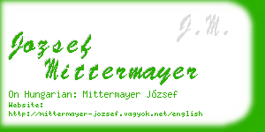 jozsef mittermayer business card