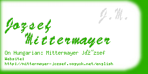 jozsef mittermayer business card